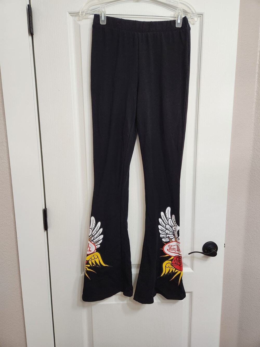 Von dutch black logo leggings size medium